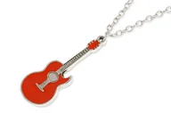 Wisiorki - Wisiorek Czerwona Gitara Długi Łańcuszek - miniaturka - grafika 1
