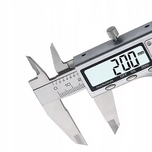 SUWMIARKA METALOWA ELEKTRONICZNA INOX + ETUI 200MM/8IN - Suwmiarki i mikrometry - miniaturka - grafika 1