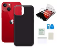 Etui i futerały do telefonów - Etui matowe do IPHONE 13 czarny case obudowa plecki + folia ochronna TPU - miniaturka - grafika 1