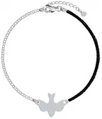 Biżuteria religijna - Srebrna Bransoletka GOŁĘBICA Duch Święty GRAWER - miniaturka - grafika 1