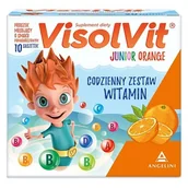 Witaminy i minerały - Angelini Visolvit Junior Orange 10 sasz. - miniaturka - grafika 1