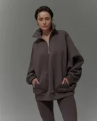 Bluzy damskie - Bluza Patchouli zamek cacao - miniaturka - grafika 1