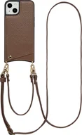 Etui i futerały do telefonów - Etui na telefon Selencia Nova z kablem i uchwytem na kartę do Apple iPhone 14 / 13 - Mocha Brown - miniaturka - grafika 1