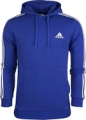 Bluzy męskie - Adidas Bluza męska adidas Essentials 3-Stripes Hoodie niebieska HL2228 S - miniaturka - grafika 1