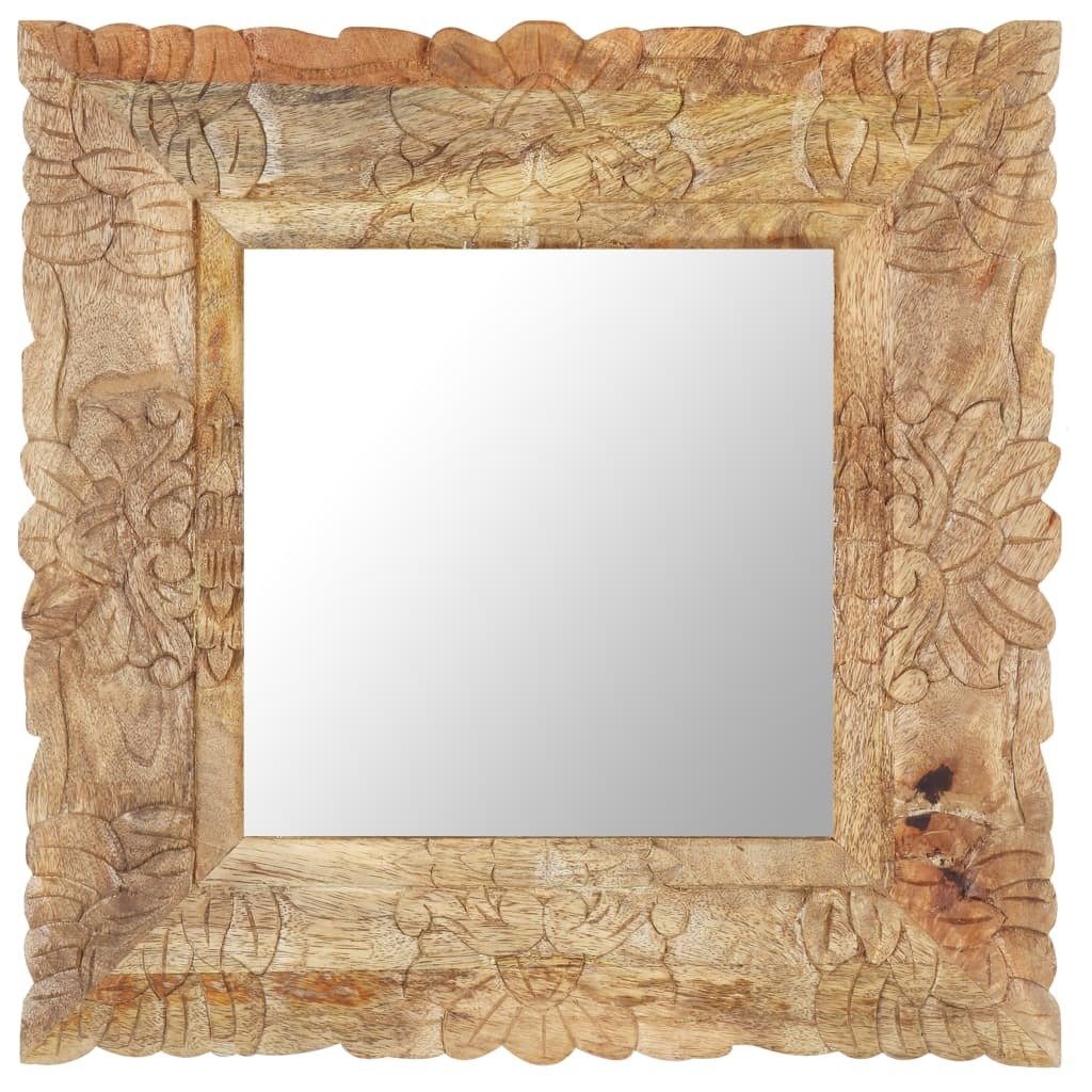 Lustro 50x50 cm z litego drewna mango