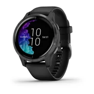 Monitory aktywności - Zegarek smartwatch do biegania z GPS Garmin Venu Black - miniaturka - grafika 1