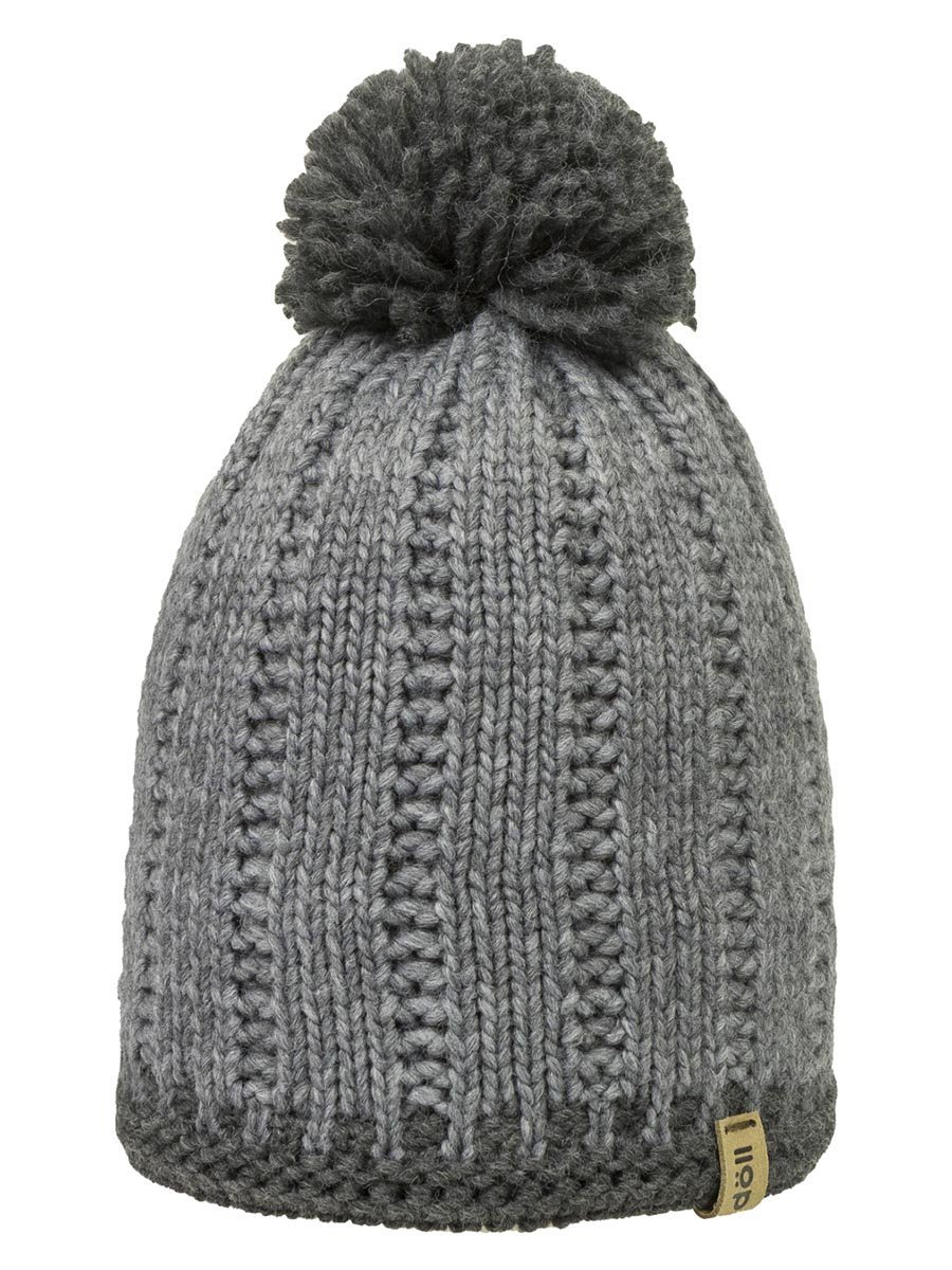 Dziecięca czapka zimowa z pomponem jasnoszara Doll