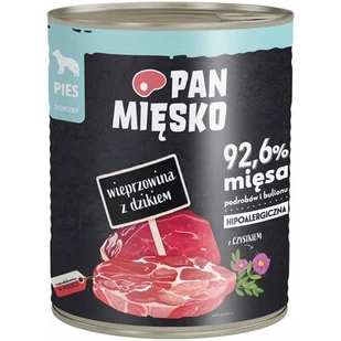 Pan Mięsko karma mokra dla psa wieprzowina z dzikiem 800g - Mokra karma dla psów - miniaturka - grafika 1