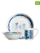 Sztućce dla dzieci - LEONARDO 3-częściowy zestaw "Space" w kolorze biało-granatowym dla dzieci - miniaturka - grafika 1