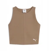 Koszulki i topy damskie - Puma moteriški treniruočių marškinėliai ESS, smėlio spalvos - miniaturka - grafika 1