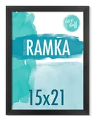 Ramki na zdjęcia - Ramka na zdjęcia 15x21 A5 ramka 15x21 ramki na zdjęcie czarna MDF foto rama - miniaturka - grafika 1