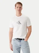 Koszulki męskie - Calvin Klein T-Shirt LV04RF853G Biały Regular Fit - miniaturka - grafika 1