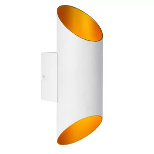 Lucide LAMPA ścienna QUIRIJN 09233/01/31 metalowa OPRAWA tuba kinkiet biały złoty 09233/01/31 - Lampy ścienne - miniaturka - grafika 1