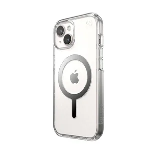 Speck Presidio Perfect-Clear MagSafe - Etui iPhone 15 (Clear / Chrome Finish / Serene Silver) - Etui i futerały do telefonów - miniaturka - grafika 2