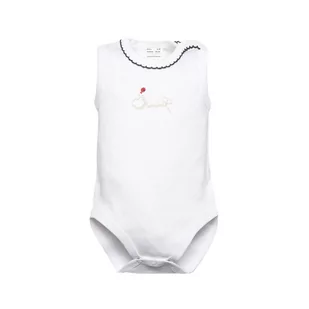 Body na szerokich ramiączkach unisex, biały/Olimpias - Body dla niemowląt - miniaturka - grafika 1