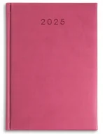 Kalendarze - KALENDARZ książkowy A4 terminarz DZIENNY 2025 CIEMNY RÓŻOWY Tury duży - miniaturka - grafika 1