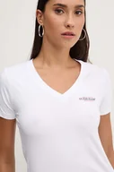 Koszulki sportowe damskie - Guess Jeans t-shirt damski kolor biały W4YI23 J1314 - miniaturka - grafika 1