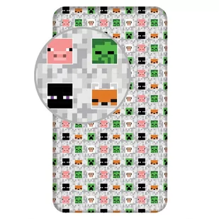 Prześcieradło z gumką bawełna 90x200cm Minecraft Adventure - Prześcieradła dla dzieci - miniaturka - grafika 1