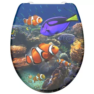 SCHÜTTE Deska sedesowa wolnoopadająca SEA LIFE, duroplast z nadrukiem - Deski sedesowe - miniaturka - grafika 1