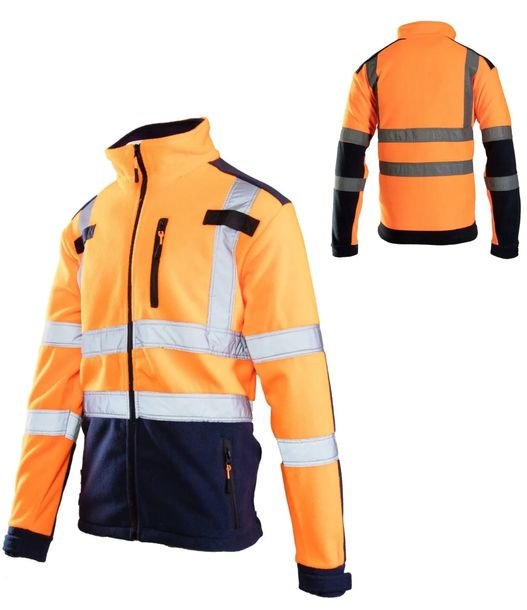 Bluza polar z pasami odblaskowymi POLSTAR Brixton Flash pomarańczowy XL
