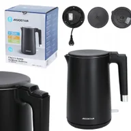 Czajniki elektryczne - Aigostar James 2200W 1,5L Stal Nierdzewna Czarny - miniaturka - grafika 1