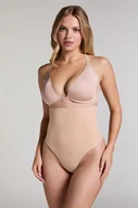 Majtki damskie - Hunkemöller Stringi bezszwowe z wysokim stanem Beżowy - miniaturka - grafika 1