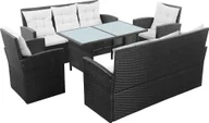 Meble ogrodowe - Elior Zestaw czarnych mebli ogrodowych - Andras - miniaturka - grafika 1