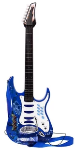 Gitara z akcesoriami dla dzieci 6+ Niebieski zestaw muzyczny Wzmacniacz + Mikrofon - Zabawki interaktywne dla dzieci - miniaturka - grafika 3