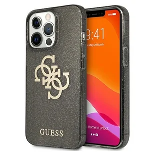 Guess Glitter 4G Big Logo - Etui iPhone 13 Pro czarny GUHCP13LPCUGL4GBK - Etui i futerały do telefonów - miniaturka - grafika 2