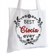 Torby i wózki na zakupy - Torba Bawełniana biała dla Cioci Na Prezent ekologiczna Trwały Nadruk - miniaturka - grafika 1