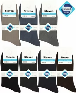 Skarpetki Męskie Antybakteryjne i Przeciwgrzybiczne STEVEN 055 Różne kolory 100% Bawełna - Skarpetki męskie - miniaturka - grafika 1