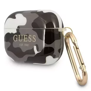 Guess GUAPUCAMG AirPods Pro cover czarny/black Camo Collection - Akcesoria do słuchawek - miniaturka - grafika 2
