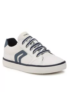 Geox Sneakersy J Gisli Boy J155CD010FEC1260 S Biały - Buty dla chłopców - miniaturka - grafika 1