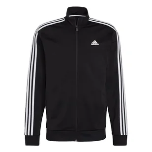 adidas Essentials Warm-Up 3-Stripes Track Top, Tunika ciążowa Mężczyźni, czarny/biały, S Tall - Koszulki męskie - miniaturka - grafika 1