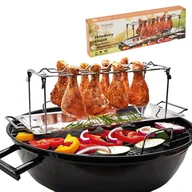 Akcesoria do grilla - Stojak do pieczenia grillowania kurczaka z tacką Tadar - miniaturka - grafika 1
