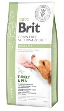Brit VET Brit Veterinary Diet Diabetes Turkey&Pea Sucha Karma dla psa op 12kg