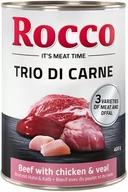 Mokra karma dla psów - Zestaw Rocco Classic Trio di Carne, 24 x 400 g - Wołowina, kurczak i cielęcina Dostawa GRATIS! - miniaturka - grafika 1