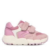 Buty dla dziewczynek - Sneakersy Geox B Flexyper Mini Girl B656NA 01422 C8314 M Różowy - miniaturka - grafika 1