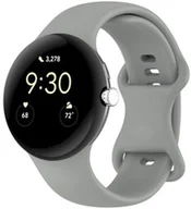 Akcesoria do smartwatchy - Bizon Silikonowy pasek Strap Watch Silicone do Google Pixel Watch 3 (45mm), szary - miniaturka - grafika 1