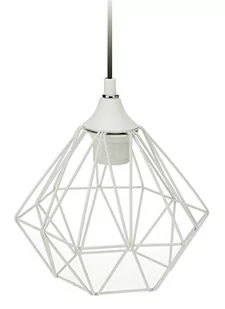 HowHomely Lampa wisząca HowHomely Lampa geometryczna Diamond biała 25 cm metalowa 10-1566B - Lampy sufitowe - miniaturka - grafika 3