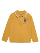 Bluzki damskie - Chłopięca bluzka polo z długim rękawem żółta Olimpias r.122 - miniaturka - grafika 1