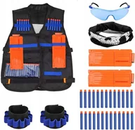 Klocki - Zestaw Taktyczny Do Nerf N-Strike Elite Kamizelka Maska Okulary Bransoletki - miniaturka - grafika 1