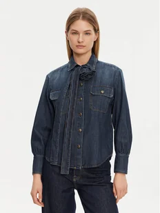 Marella Koszula jeansowa Nizere 2513111124 Granatowy Regular Fit - Koszule damskie - miniaturka - grafika 1