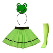 Stroje karnawałowe - ZESTAW ŻABKA ZIELONY L 4el - miniaturka - grafika 1