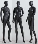 Manekiny wystawowe - LF4-8 kobieta kobieta męski piękny abstrakcyjny czarny manekin w matowym kształcie nosa i ust - miniaturka - grafika 1