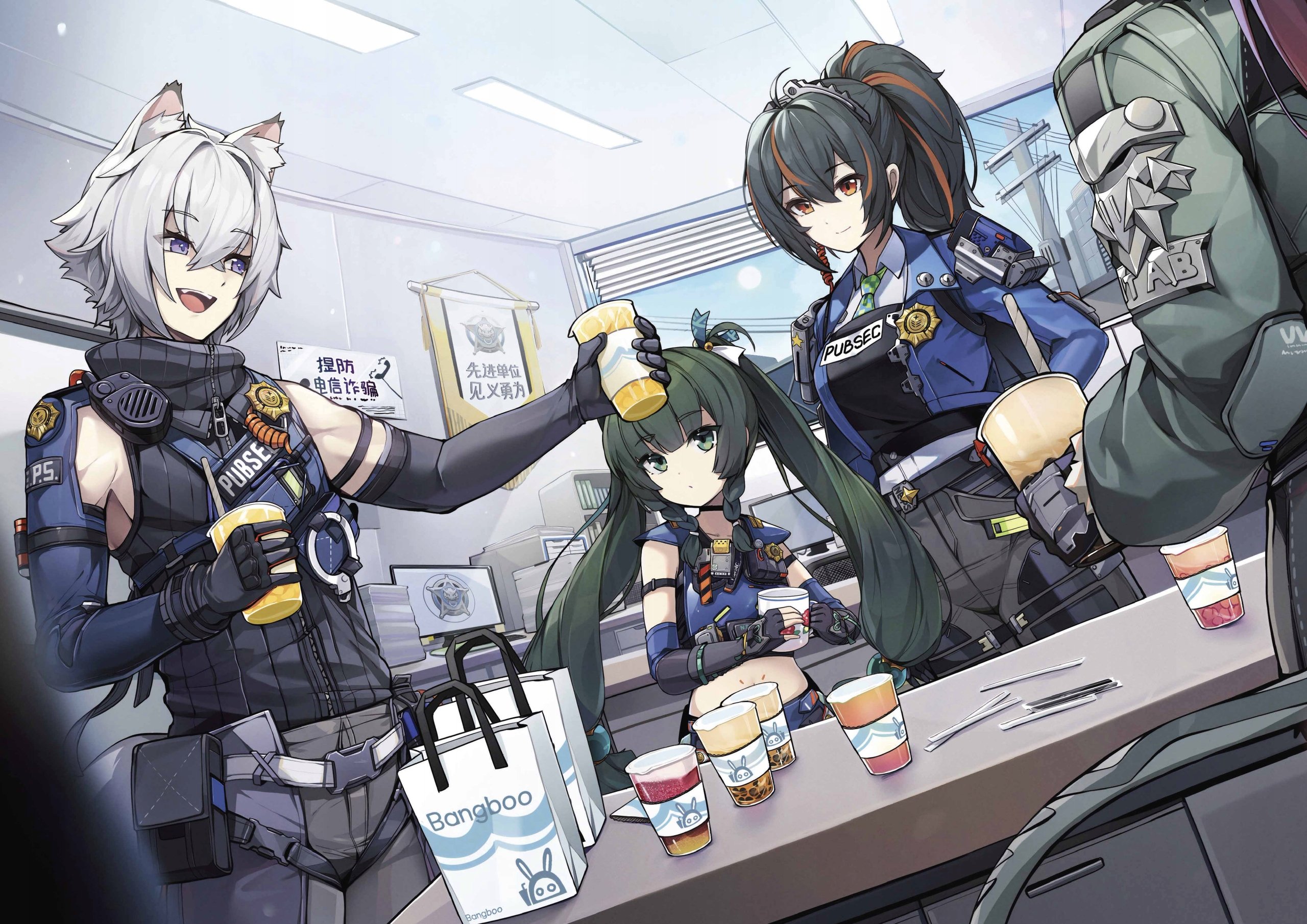 Plakat A3 Zenless Zone Zero Zzz Anime Gra Zhu Yuan Qingyi