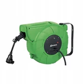 Węże ogrodowe i zraszacze - Automatyczny przedłużacz bębnowy z kablem RIBIMEX do montażu na ścianie, 15 m - miniaturka - grafika 1