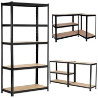 Księgarnia OUTLET - EXTRALINK REGAŁ MAGAZYNOWY METALOWY 180x90x40 CZARNY - miniaturka - grafika 1