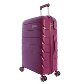 Walizki - Don Algodon średniej wielkości walizka 4 koła 360 ° - walizki podróżne 65 cm - Średnie walizki podróżne z polipropylenu - Średnie walizki - walizki podróżne odporne na zamek szyfrowy, Fuksja, 65x44x24 - miniaturka - grafika 1
