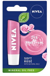 Nivea balsam PIELĘGNACYJNA SOFT ROSE 4,8g - Balsamy do ust - miniaturka - grafika 2